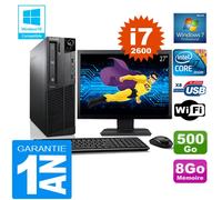 PC Lenovo M92P SFF Core I7-2600 RAM 8GB Disco 500GB WiFi W7 Schermo 27"