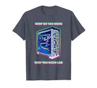 PC Master Race - PC da Gioco LED - T-Shirt con ventole a LED Maglietta, Uomo, Pervinca, 6XL