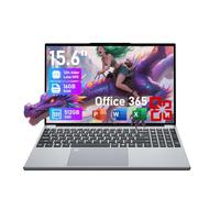 PC Portatile 15,6" Computer Portatile 16GB RAM + 512GB SSD, Notebook Office365 con 12a Gen Alder Lake-N95 CPU, 1080P, Win11 Pro Laptop Tastiera Retroilluminata,Touch ID, Webcam, Wi-Fi5, USB3.0 * 2