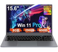 Pc Portatile 15.6 Pollici Celeron N5095 Upto 2,9 GHz Win11 Pro Laptop 8GB RAM 256GB SSD TF 1TB LPDDR4 5G WiFi 1920*1080 FHD USB 3.0 Widevine L1 Computer Portatile Con il Topo Film Italiano - Grigio-4