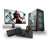 PC Gaming Completo Ryzen 3 3200G, 8 GB RAM, SSD M.2 512 GB, Schermo 24 FHD, Tastiera, Mouse, Cuffie, Windows 11 Pro, WiFi, Ventole RGB - Nouvo
