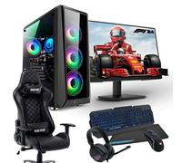 PC Racing Pack PC da gioco Intel Core i5-11400F/16GB/1TB+256GB SSD/GTX1650 + schermo FullHD da 24" + sedia da gioco + Combo