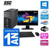 Pc Tour Fujitsu Esprimo P510 Mt Ecran 27" G2020 Ram 16Go Ssd 2To Windows 10 Wifi