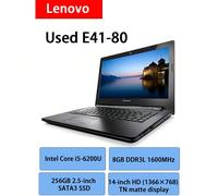 PC usato con processore E41-80 Core i5 di sesta generazione, 8 GB di RAM, SSD ad alta velocità da 256 GB, doppia scheda grafica commutabile, tastiera full-size, sottile e portatile per lavoro d'uffici