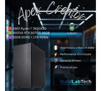 PC Workstation Ryzen 7 7800X3D RTX 5070 Ti 16GB 32GB DDR5 1TB SSD NVMe Win11 Pro