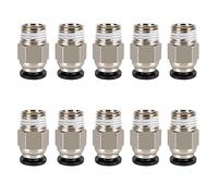 PC4-M10 Connettore, PC4-M10 Raccordo Pneumatico, PC4-M10 Connettore per Tubo Pneumatico, PC4-M10 Maschio Dritto Pneumatico Connettore, Connettore a Innesto Rapido per Stampante 3D, Confezione da 10