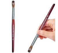 PCAORLEORS Kolinsky pennello acrilico unghie con puro visone capelli di nylon e legno manico nero, gel rotondo per applicazione acrilico misura #8,10, 12, 14,16,18,20 (#8)