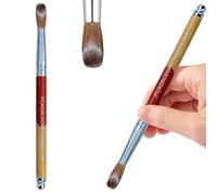 PCAORLEORS Kolinsky Pennello per Unghie in Acrilico con 100% Puro Visone e Manico in Legno, Pennello Professionale per Gel per Applicare l'Acrilico (#14)
