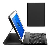 Pcatec Huawei MediaPad m3 Lite 10 WP/Honor Waterplay 10.1 tastiera copertura staccabile - [New version] staccabile nascosta wireless Bluetooth tastiera muti-angle portfolio custodia Smart Cover per Huawei MediaPad WP/Honor Waterplay 10.1 Tablet Nero