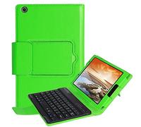 Pcatec Lenovo Tab3 8/Tab 2 A8 - 50 tastiera copertura staccabile - [New version] staccabile nascosta wireless Bluetooth tastiera muti-angle Folio Smart Cover in pelle PU per Lenovo Tab 3 8 (TB3 - 850 F/TB3 - 850 m)/Tab 2 A8 - 50 20,3 cm tablet Green