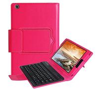 Pcatec Lenovo Tab3 8/Tab 2 A8 - 50 tastiera copertura staccabile - [New version] staccabile nascosta wireless Bluetooth tastiera muti-angle Folio Smart Cover in pelle PU per Lenovo Tab 3 8 (TB3 - 850 F/TB3 - 850 m)/Tab 2 A8 - 50 20,3 cm tablet Rose