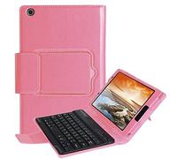 Pcatec Lenovo Tab3 8/Tab 2 A8 - 50 tastiera copertura staccabile - [New version] staccabile nascosta wireless Bluetooth tastiera muti-angle Folio Smart Cover in pelle PU per Lenovo Tab 3 8 (TB3 - 850 F/TB3 - 850 m)/Tab 2 A8 - 50 20,3 cm tablet Pink
