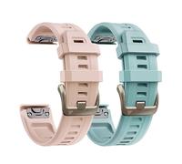 PCAVO Cinturino in silicone per orologio Garmin Fenix 5S/6S/7S/Epix Pro Gen 2/Descent Mk2S/3 Tanly Dust Rose e Sea Foam