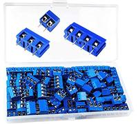 PCB Morsettiera 100 Pezzi Morsetti a Vite 5mm 2 Pin / 3 Pin / 4 Pin PCB Connettor per Prototipo PCB Scheda Circuito Stampato o su millefori(85pz 2 Pin, 15pz 3 Pin 5pz 4 Pin)