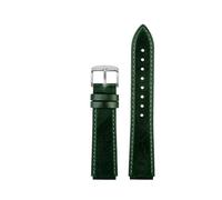 PCCWBCPJC Compatibile con cinturino in pelle vintage Casio A158 A159 A169 AE-1200 AE1200 AE1300 SGW-300/400 AQ-150W Bracciale retrò in pelle di vacchetta 18 mm(Green-silver)