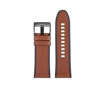 PCCWBCPJC Compatibile con Diesel quadrante grande Black Warrior DZ7395 DZ4496 DZ7396 Fondo in silicone con cinturino in pelle bovina cinturino da uomo 28mm(A Light brown-BK)
