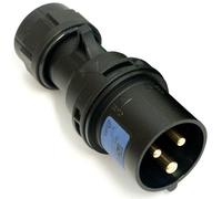 PCE-013-6X 91320 SPINA CEE 16A 3P (1P+N+T) 230V IP44 3POLI MASCHIO NERA MIDNIGHT SERIE BLACK PLUG