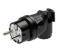 PCE 05811-s Spina angolata di sicurezza Gomma 230 V Nero IP44