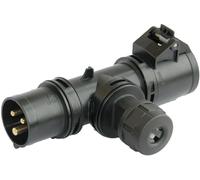 PCE 16a 230v 3p Cee Industriale Connettore a T Ip44 Nero 1 Spina 1 Presa 1 Voce