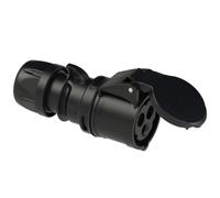 PCE - 213-6TTX - 16a 230v 3p Cee Presa Industriale, Ip44, Nero