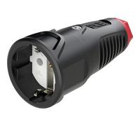 PCE 2510-sr Presa di sicurezza Gomma, Termoplastico 250 V Nero, Rosso