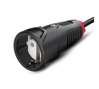 PCE 2510-sr Taurus2 Spina con Contatto di Protezione in Gomma IP20, 16A | Spina schuko robusta per cavi e prolunghe, 250V, ideale per installazioni elettriche interne in ambito civile e industriale