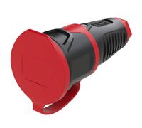 PCE 2521-sr Presa di sicurezza Gomma piena, Termoplastico 250 V Nero, Rosso