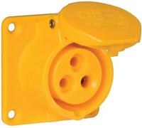 16amp 110v 2P + Mi IP44 Giallo ad Incasso Pannello Outlet Femmina Spinotto. PCE