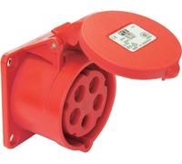 PCE - 325-6 - 32a 400v 5p Montaggio a Pannello Cee Presa Industriale,Ip44,Rosso