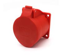 PCE Presa CEE da pannello 325-6 32 A 400 V 5 poli (3P+N+T) rossa IP44