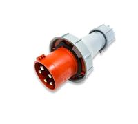 PCE 32A 3P+N+E 400V. 3 Phase. Rosso Cavo Montatura Uomo Spina. IP67 (0252-6)