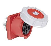 PCE Presa da incasso Power Twist 335-6 63A 5P 400V 6h IP66 rossa