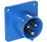 PCE - 613-6 - 16a 230v 3p Pannello Montaggio Cee Spina Industriale, Ip44, Blu