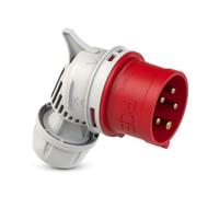 PCE 8025-6 Connettore angolare CEE 32 A 5 poli 6 ore IP44 Twist rosso 400 V