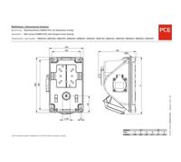 PCE 96061551 Presa da parete CEE 16 A 5 poli 400 V 1 pz.