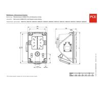 Pce 96061551 presa da parete cee 16 a 5 poli 400 v