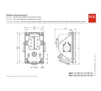 PCE Presa da parete CEE 96061552 16 A 5 poli 400 V 1 pz