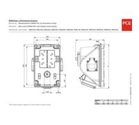 PCE 96062552 Presa da parete CEE 32 A 5 poli 400 V 1 pz.