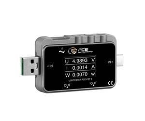 PCE Instruments PCE-FCT 5 Misuratore USB digitale incl. tester di tensione