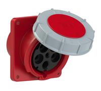Presa a pannello inclinato 125A 5P 400V rossa POWER TWIST 445-6