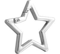 Pchnfei Portachiavi a forma di stella in acciaio inox con moschettone per chiavi e portafoglio con anello portachiavi