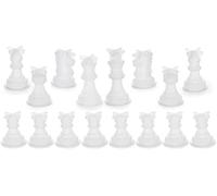 Pchnfei Set di 16 stampi a scacchi per resina in silicone a scacchi in resina epossidica a scacchi per realizzare compleanni, stampi per fusione, forniture per gioielli