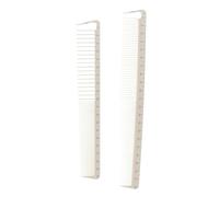 Pchnfei Set di 2 pettini professionali per tagliare i capelli, colore bianco, per uso professionale e domestico, misura universale, materiale plastico