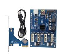 PCI - E 1X a 4X PCIe USB3.0 Convertitore Estensore Scheda Adattatore, Kit di Espansione con 4 Slot PCI - E x1 tramite Cavo USB 3.0 per Scheda Madre di PC Desktop che Esegue
