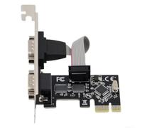 Pci-e alla doppia scheda di espansione della porta seriale Rs232 con chipset stabile per la dimensione standard di colore nero del sistema di controllo industriale del computer