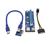 PCI-e Express 1x a 16x USB 6Pin Grafica Prolunga Cavo Adattatore di Alimentazione