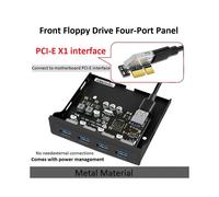 PCI-e un USB 3.0 Scheda di Espansione USB Pannello Frontale PC Adattatore USB PCIE Staffa Pannello Frontale Floppy da 3,5 Pollici Riser PCI-e X1