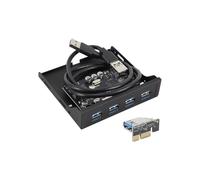 PCI-e un USB 3.0 Scheda di Espansione USB Pannello Frontale PC Adattatore USB PCIE Staffa Pannello Frontale Floppy da 3,5 Pollici Riser PCI-e X1