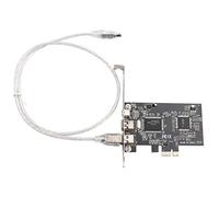 PCI Express FireWire 1394a IEEE 1394 Controller Card with Cable Hot Swapping Plug and Play High Performance for Video Audio Editing DV Camcorder Hard Drive Plastic Black 2 Ports 1
