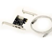 KALEA-INFORMATIQUE Scheda controller PCI EXPRESS PCIe to FireWire 400 IEEE1394a 2+1 porte a 6 e 4 punti con chipset Via VT6315. Con cavo Ilink e staffe a basso e alto profilo.
